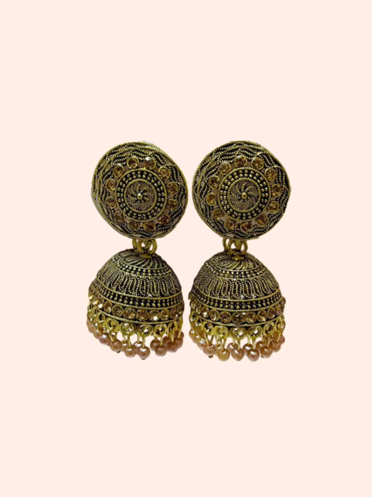 Oxidized Gold Jhumka