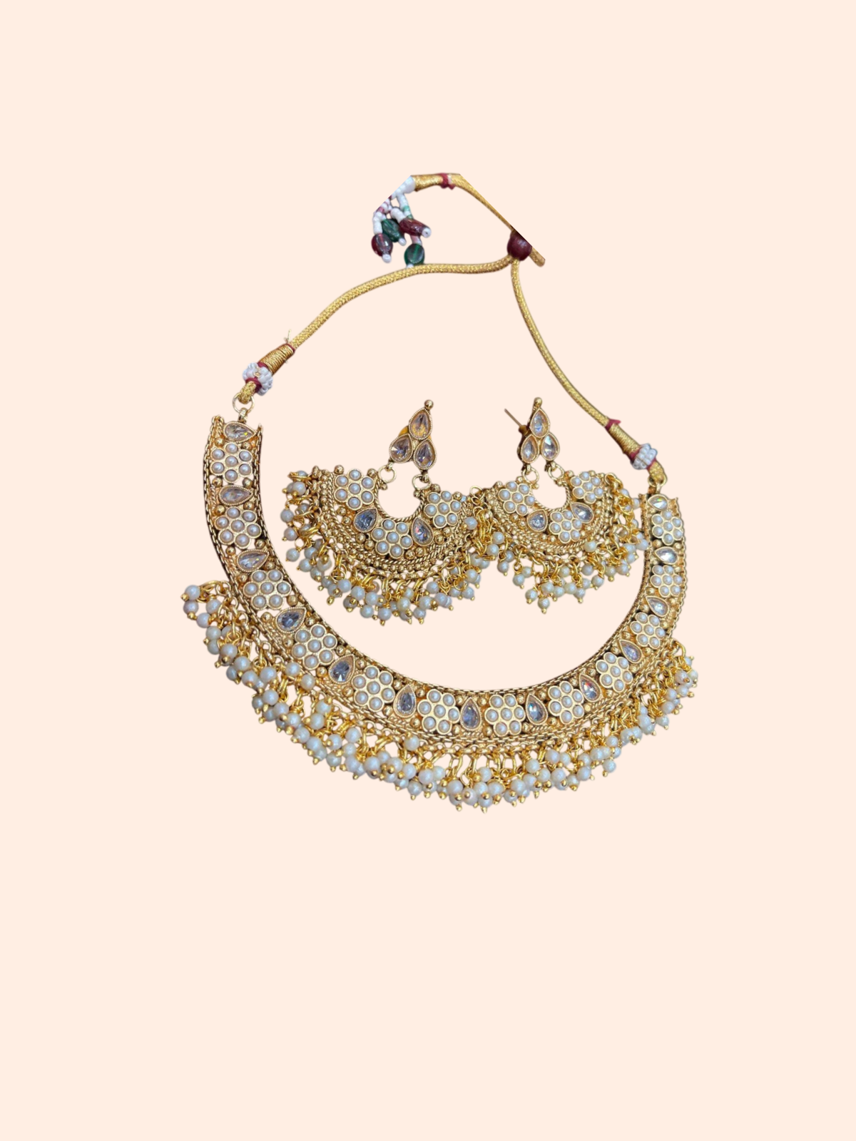 Regal Kundan Crescent Neckles