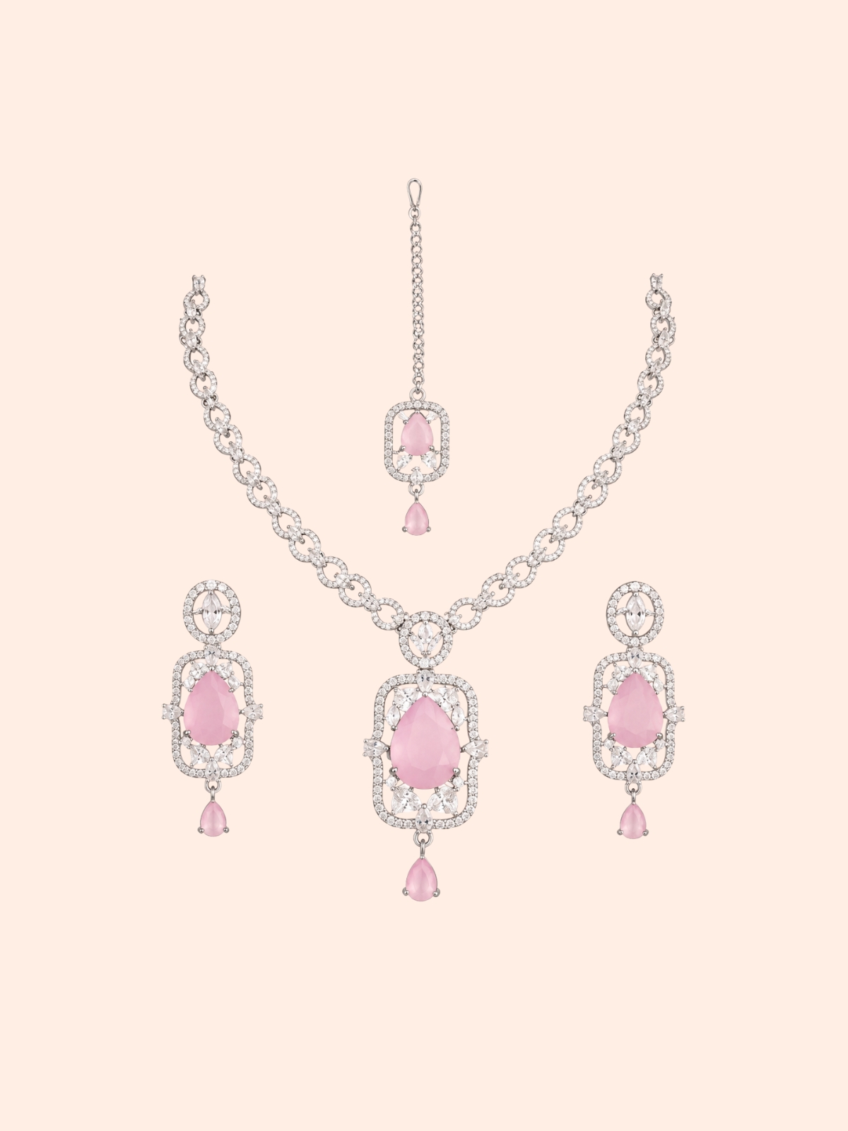 Blush Pink Royal Necklace Set