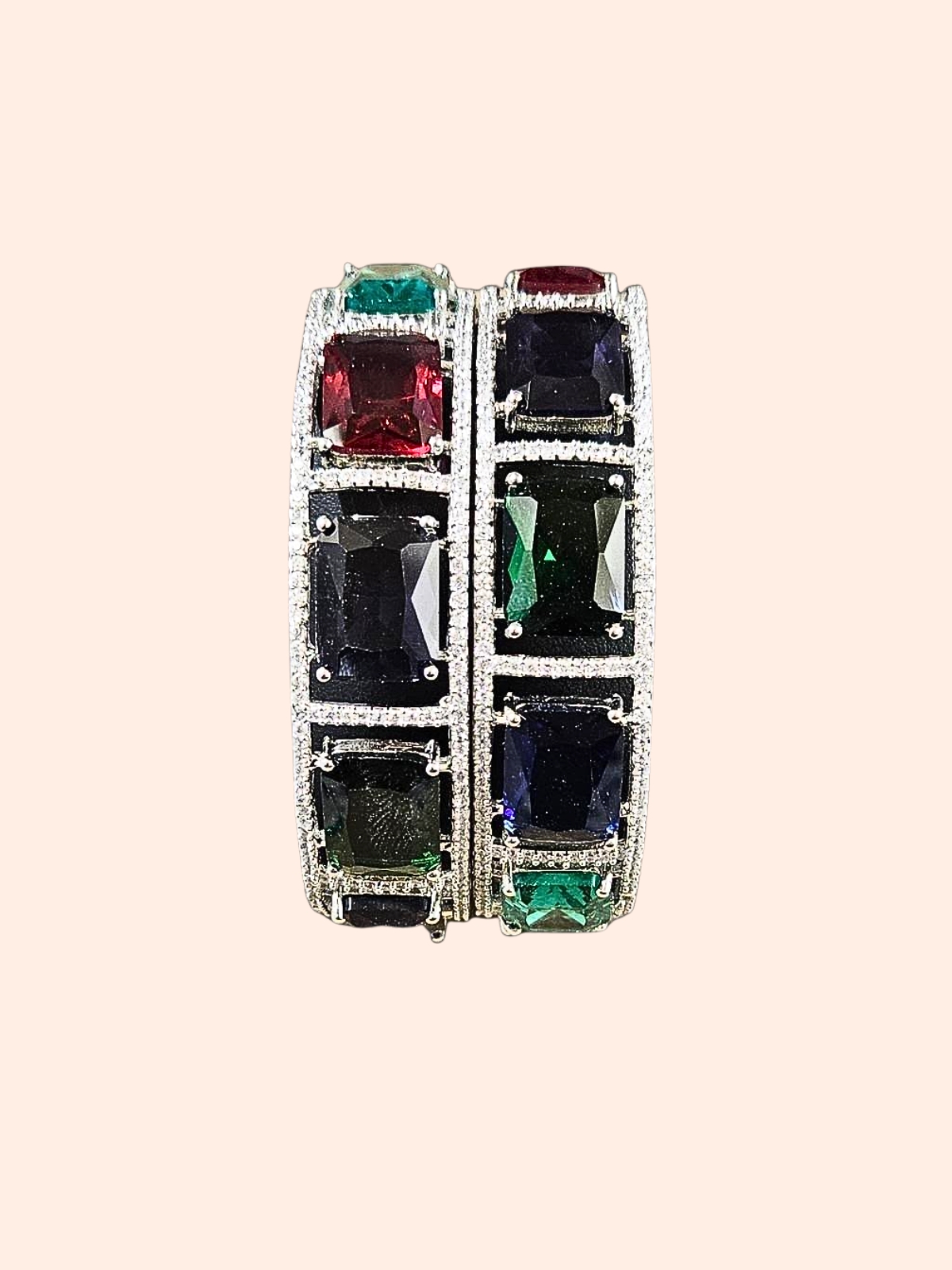 Emerald Sapphire Statement Bracelet