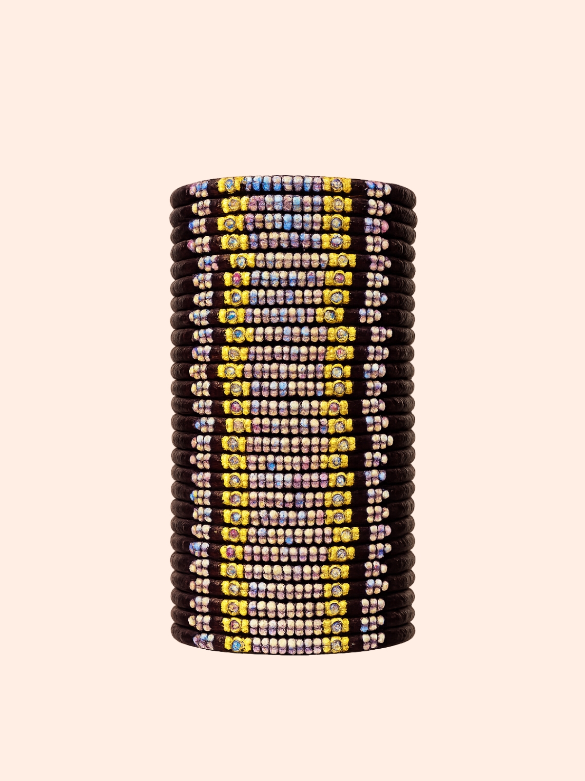 Brown Crystal Stone Bangles