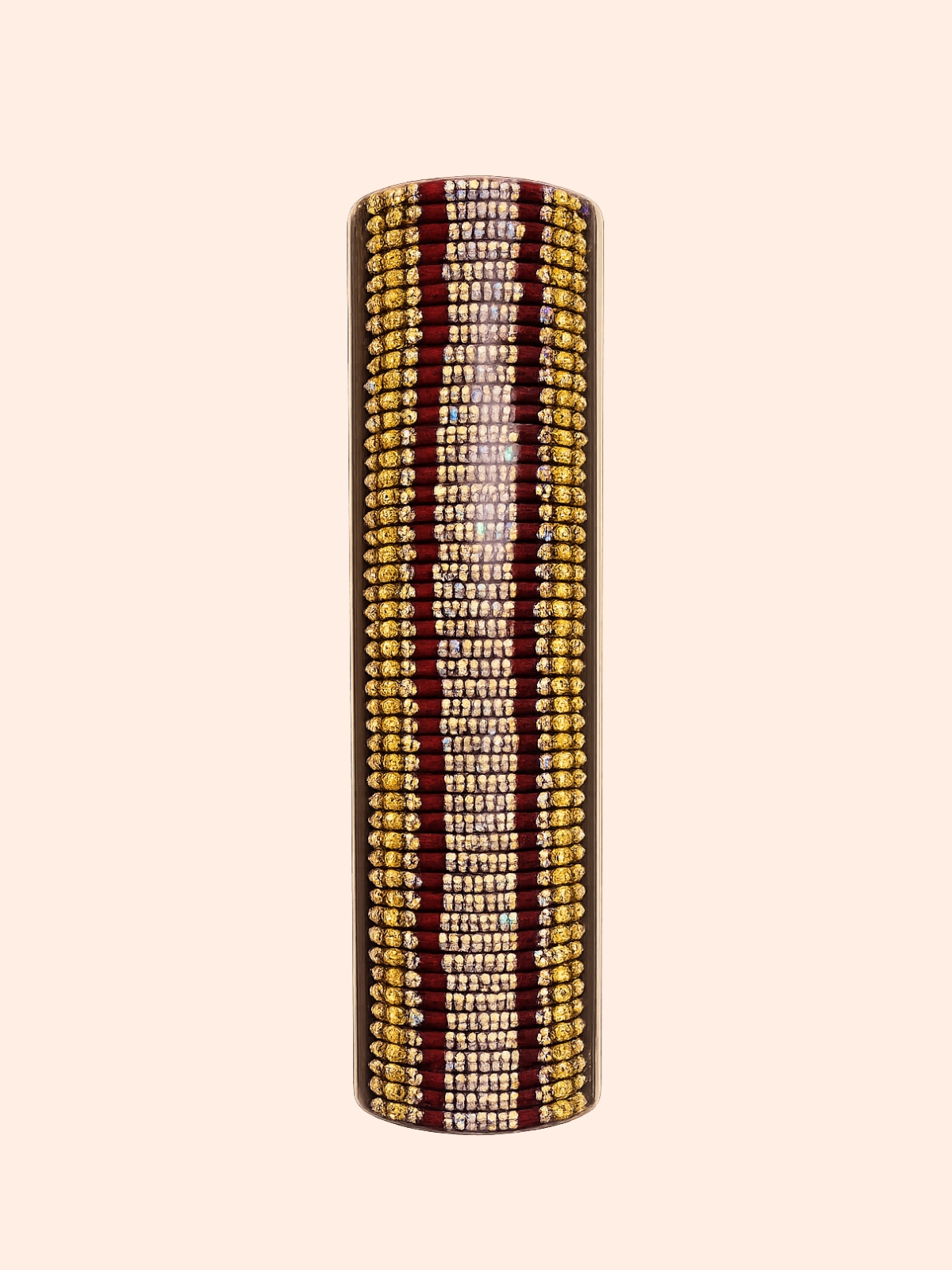 Maroon & Gold Stone Bangle